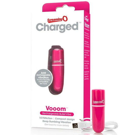 SCREAMING O - VOOOM PINK RECHARGEABLE VIBRATING BULLET