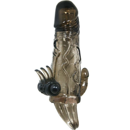 DANCE - BRAVE MAN ANAL AND CLITORIS VIBRATING PENIS SLEEVE 16.5 CM BLACK