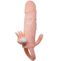 DANCE - BRAVE MAN PENIS SLEEVE ANAL AND CLITORIS VIBRATOR 16.5 CM NATURAL