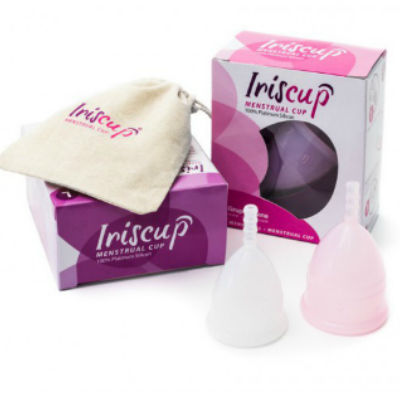 IRISCUP - LARGE PINK MENSTRUAL CUP + FREE STERILIZING BAG