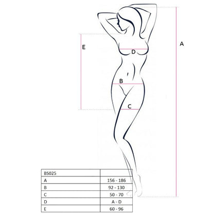 PASSION - WOMAN BS025 BODYSTOCKING STYLE WHITE DRESS ONE SIZE