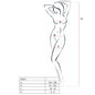 PASSION - WOMAN BS045 BODYSTOCKING BLANCO TALLA ÚNICA