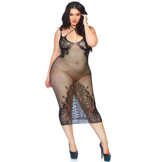 LEG AVENUE - NET BODY DRESS 1X-2X