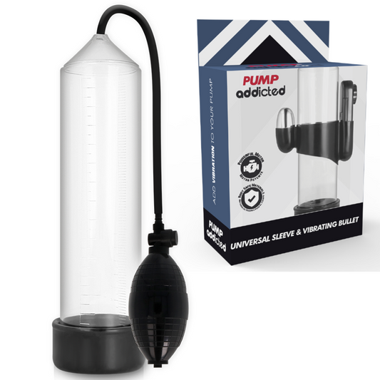 PUMP ADDICTED - RX3 TRANSPARENT ERECTION PUMP WITH VIBRATOR