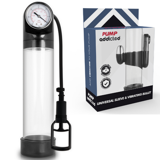 PUMP ADDICTED - RX9 TRANSPARENT ERECTION PUMP WITH VIBRATOR