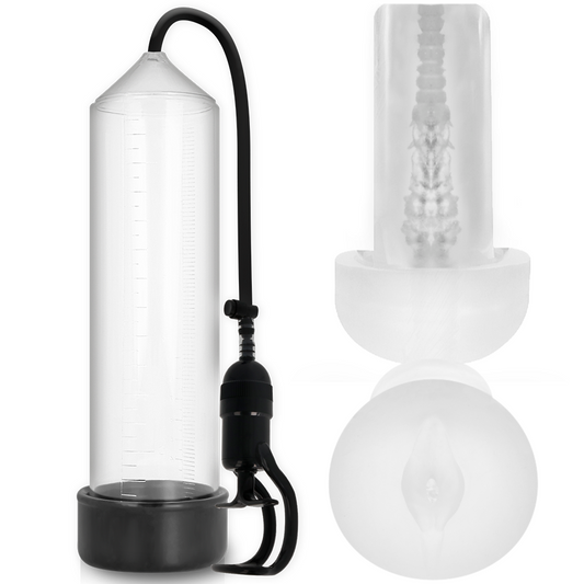 PUMP ADDICTED - RX5 TRANSPARENT ERECTION PUMP WITH MASTURBATOR