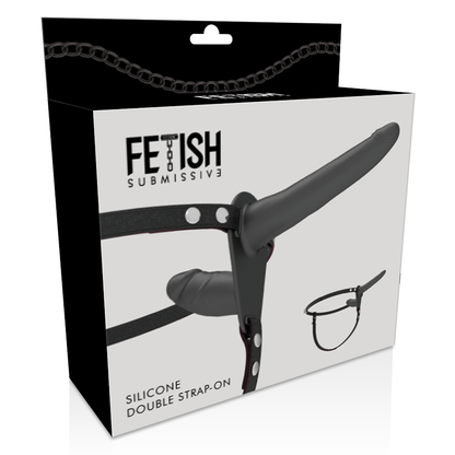 FETISH SUBMISSIVE HARNESS - DOUBLE PENETRATION BLACK