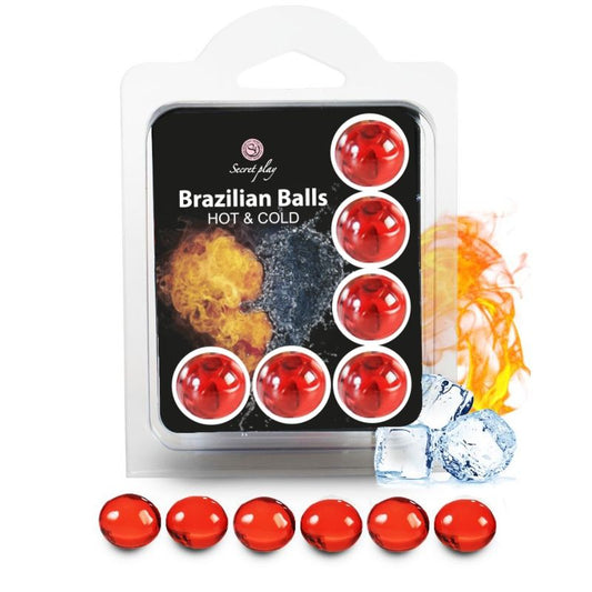 SECRETPLAY - SET OF 6 BRAZILIAN BALLS WITH COLD AND HOT EFFECT