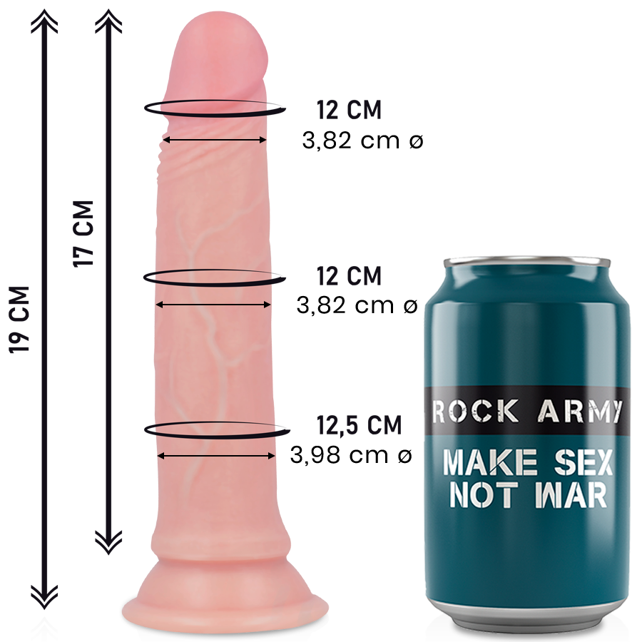 ROCKARMY - AVENGER REALISTIC DILDO LIQUID SILICONE 19 CM -O- 3.98 CM
