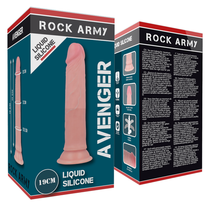 ROCKARMY - AVENGER REALISTIC DILDO LIQUID SILICONE 19 CM -O- 3.98 CM