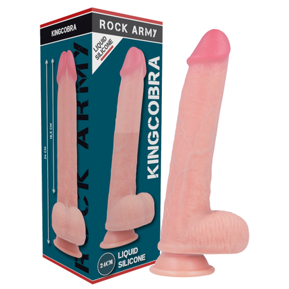 ROCKARMY - KINGCOBRA REALISTIC LIQUID SILICONE DILDO 24 CM -O- 4.77 CM