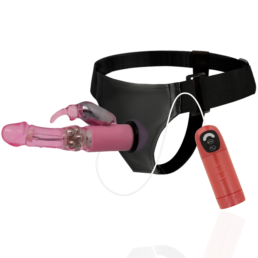 HARNESS ATTRACTION - DANIEL HARNESS WITH VIBRATION AND ROTATION 18 CM -OR- 3.5 CM