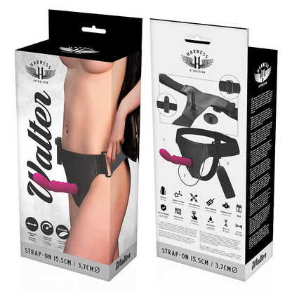 HARNESS ATTRACTION - HARNESS WALTER WITH VIBRATION 15.5 CM -OR- 3.7 CM