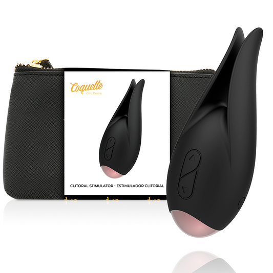 COQUETTE CHIC DESIRE - CLITORIS STIMULATOR BLACK / GOLD FLOWER