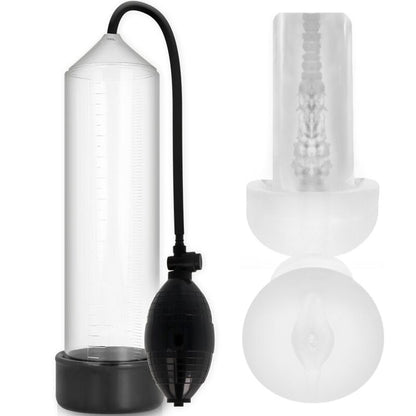 PUMP ADDICTED - RX3 CLEAR ERECTION PUMP WITH MASTURBATOR