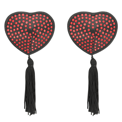 COQUETTE CHIC DESIRE - RED / BLACK NIPPLE COVERS
