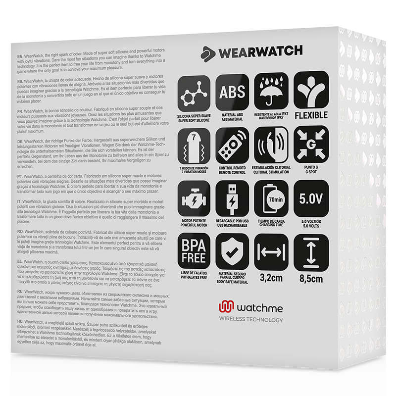 WEARWATCH - DUAL TECHNOLOGY WATCHME VIBRATOR AQUAMARINE / JET