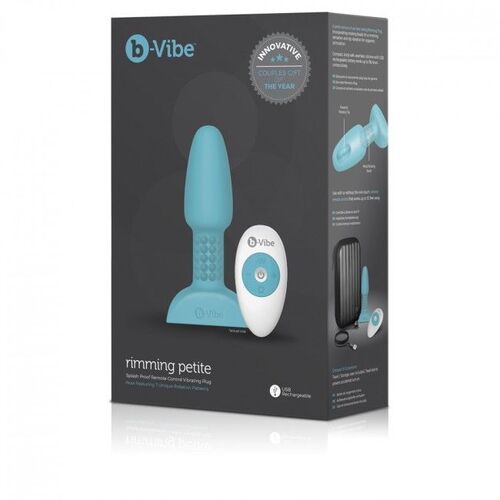 B-VIBE RIMMING CONTROL REMOTO ANAL PLUG  PETITE  TEAL