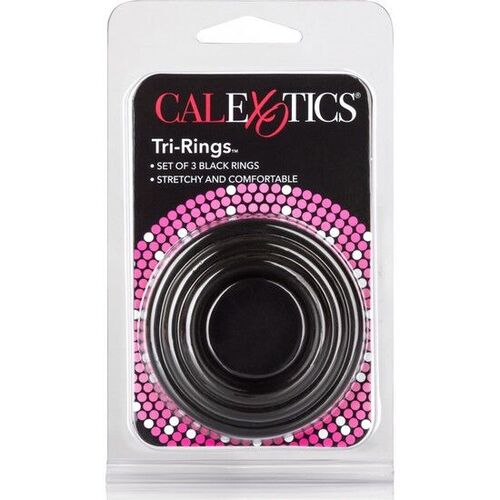 CALEXOTICS - SET TRES ANILLAS NEGRO ERECCIN