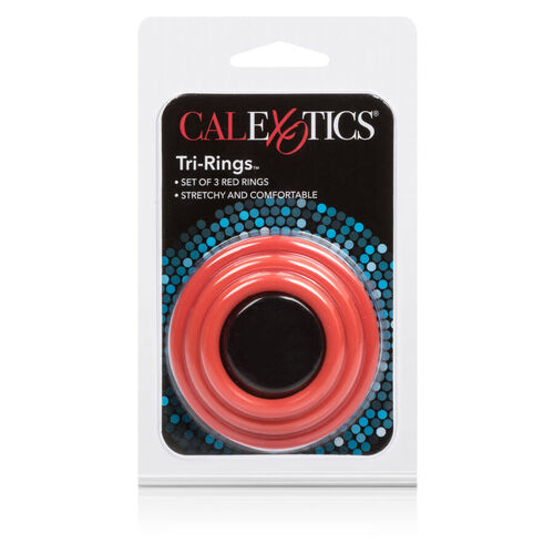 CALEXOTICS - SET TRES ANILLAS ERECCIN ROJO