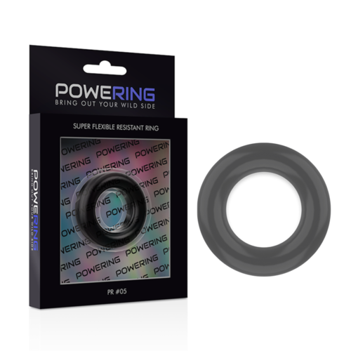 POWERING - SUPER FLEXIBLE Y RESISTENTE ANILLO PENE  4.8CM PR05 NEGRO