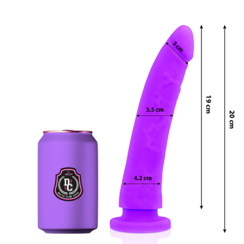 DELTA CLUB -  TOYS DILDO LILA SILICONA MEDICA 20 X 4 CM