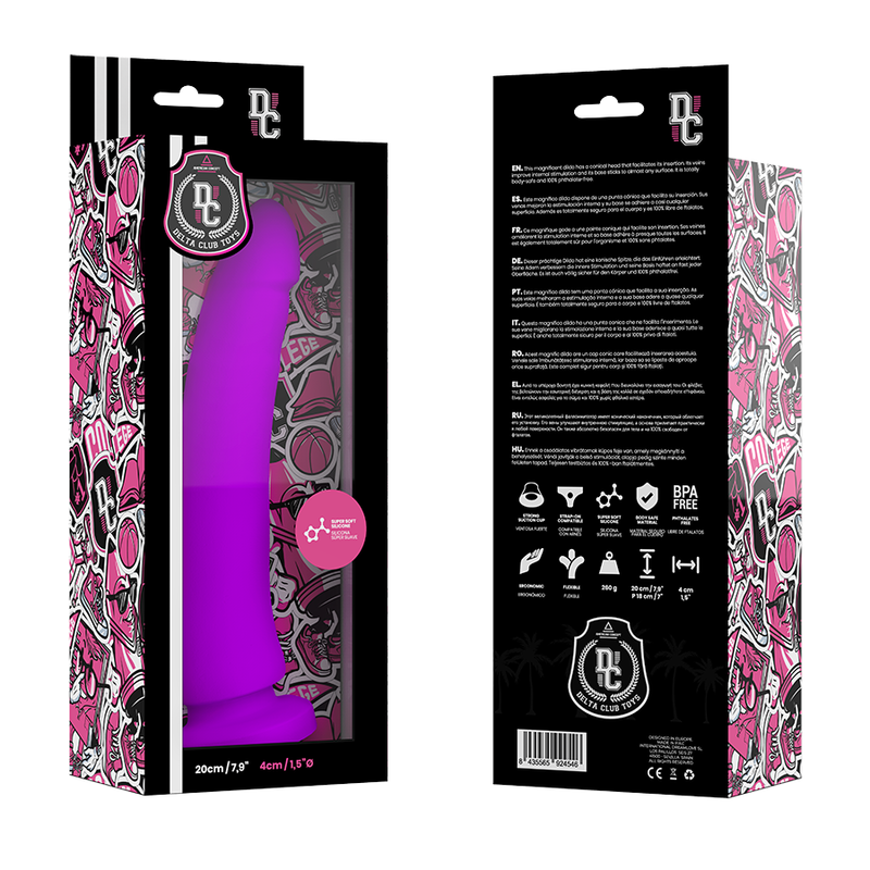 DELTA CLUB - TOYS DILDO LILA SILICONA MEDICA 20 X 4 CM