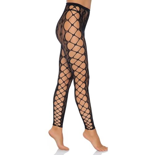 LEG AVENUE FOOTLESS CROTHLESS TIGHTS ONE SIZE