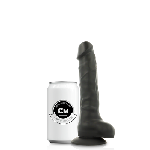 COCK MILLER - ARNES + SILICONA DENSITY COCKSIL ARTICULABLE NEGRO 18 CM