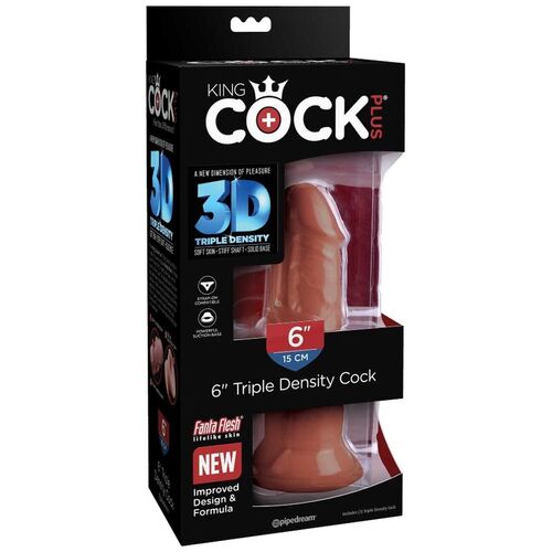 KING COCK PLUS 3D TRIPLE DENSITY COCK 15 CM