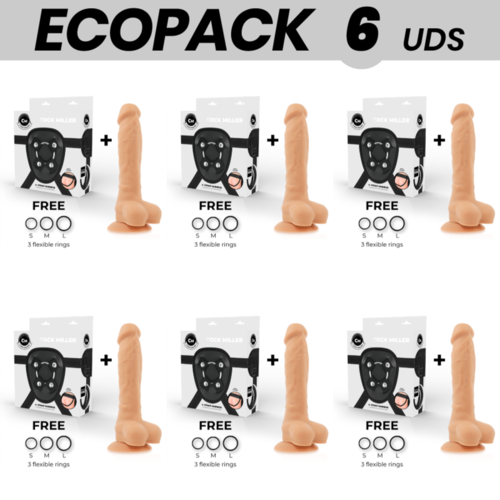 ECOPACK 6 UDS - COCK MILLER ARNES + SILICONA DENSITY ARTICULABLE COCKSIL 19,5 CM