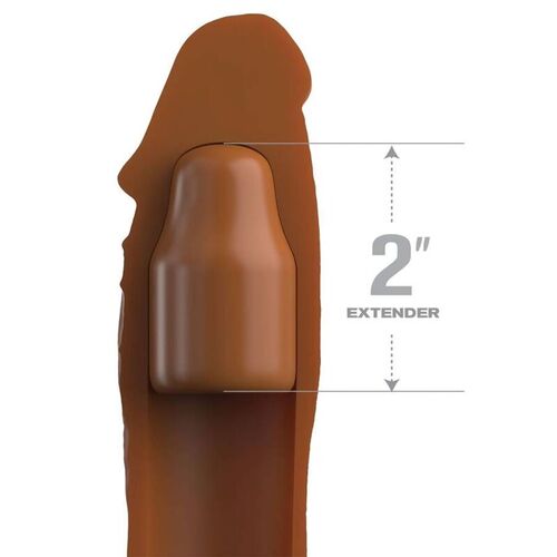 FANTASY X- TENSIONS - PIPEDREAMS SLEEVE 20,32 CM + 5,00 CM INCH PLUG CARAMEL