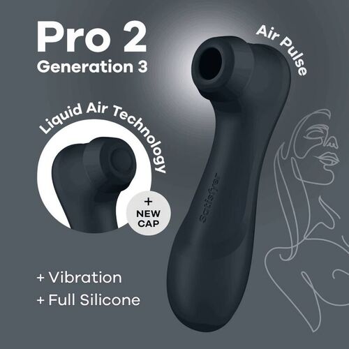 SATISFYER - PRO 2 GENERACIN 3 LIQUID AIR TECHNOLOGY NEGRO