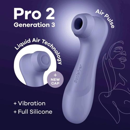 SATISFYER - PRO 2 GENERACIN 3 LIQUID AIR TECHNOLOGY LILA