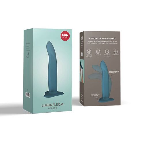 FUN FACTORY - LIMBA DILDO FLEXIBLE M DEEP SEA BLUE