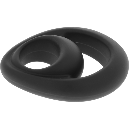 POWERING - SUPER FLEXIBLE Y RESISTENTE ANILLO PENE Y TESTICULOS  PR14  NEGRO