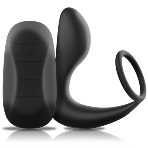 BLACK&SILVER - MASAJEADOR ANAL CONTROL REMOTO SILICONA RECARGABLE NEGRO