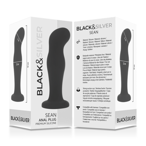 BLACK&SILVER - SEAN PLUG ANAL SILICONA PREMIUM NEGRO