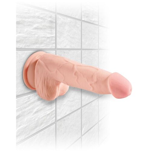 KING COCK - DILDO TRIPLE DENSIDAD 13 CM CON TESTICULOS