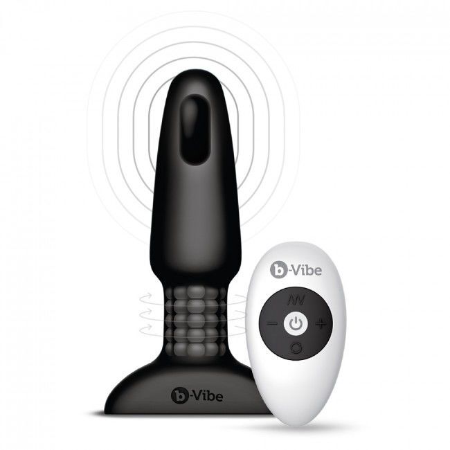 B-VIBE RIMMING CONTROL REMOTO ANAL PLUG 2 NEGRO